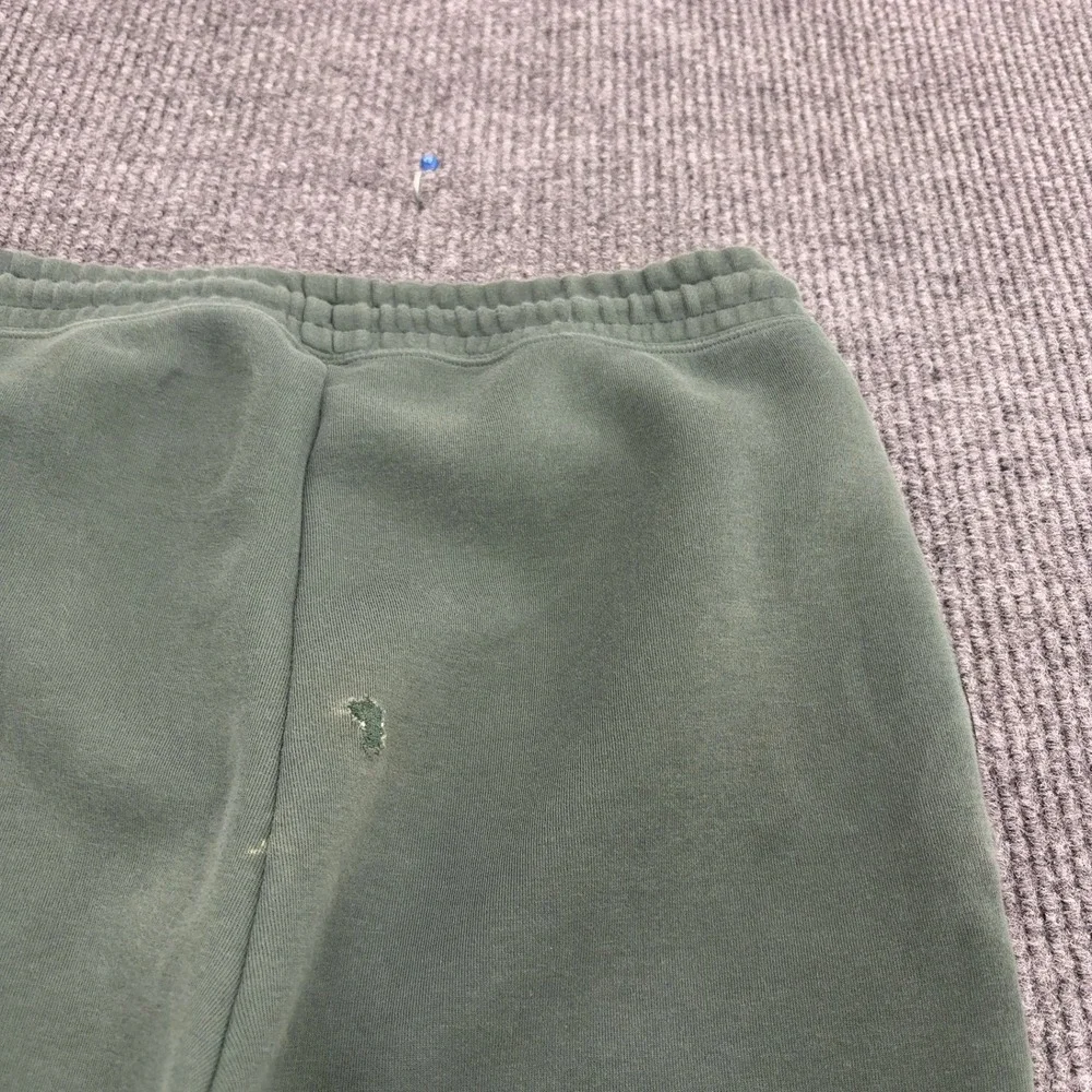 Nike Sweatpants Men M Green Cotton Blend Pintuck Cuffed Jogger Sporty Athleisure